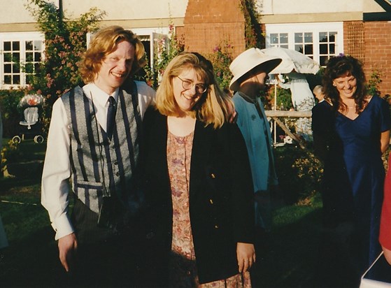 With Chris at Rachel and Neil's wedding August 1996