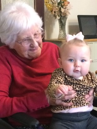 Mom with great great granddaughter Shai Jemima  September 2019 (from Gillian)