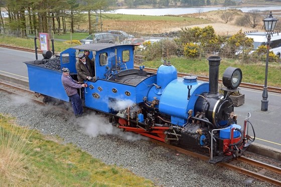 Adrian with 19B on one of our many trips to “foreign metals” - in this case the Welsh Highland Railway at Rhyd Ddu