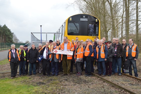 Adrian with the Friends of the London Transport Museum on a visit to Vivarail project 21/02/2018.