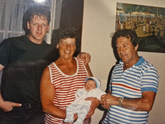 Mum and Dad with baby Ashley 