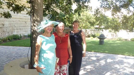 At Nicki and Ian's wedding in Malta, with sister Lindsay and Niece Alex