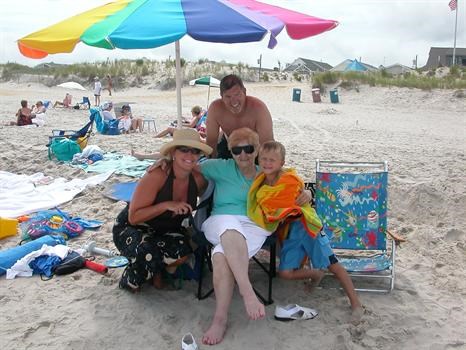 Aunt Rose in Ocean City with Debbie, Gary & Tyler 2007
