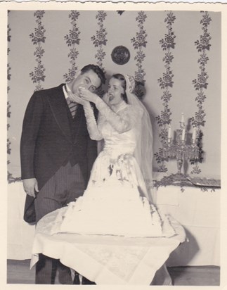 April 7 1951 Cutting the cake