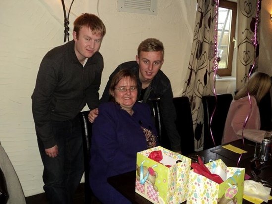 Joanne with her favourite boys on mothers day! <3