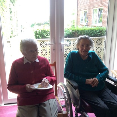 Nan and Vera on Nan's 90th birthday