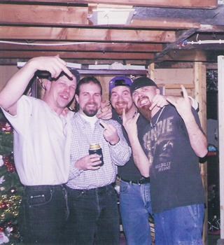 Aaron, Bob Jr., Wade & Derrick in 12-2000 (the last picture of all the brothers together)