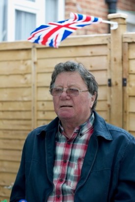 Dad in garden