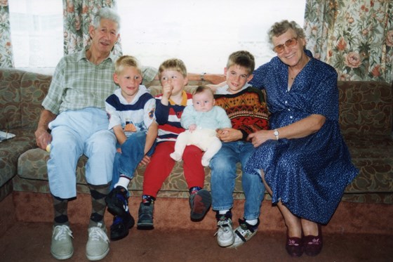 Fred, Sheila and grandchildren.