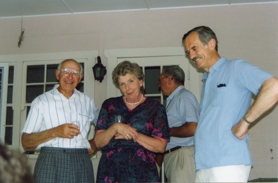 Dear Denis with Richard Mellick at Joan's 60th birthday 1990