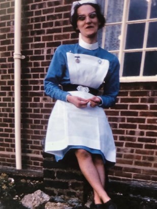 Beryl at the QE in her 20s 