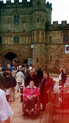 Battle Abbey 1990s with Angela and Tina - taken by Auntie Cis