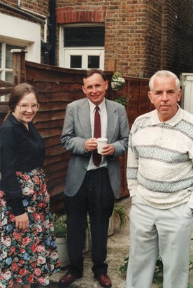 1989 with Bill McGowan and Angela at David's house Collier's Wood