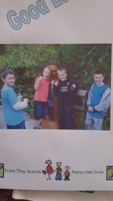 Croft primary School leaver trip.  Always had smile on his fac