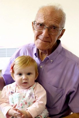 with Great granddaughter Ellie
