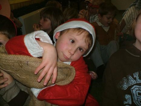 Father Christmas in the school play!! 2005