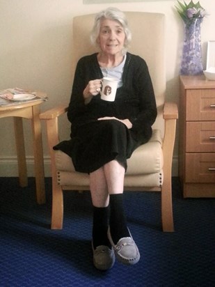 Mum having a 'Lovely cup of tea'