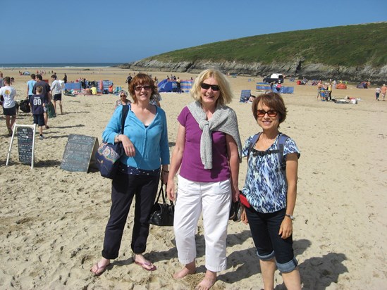 August 2014. The 'Pre-School Ladies' visit Jenny in Cornwall.