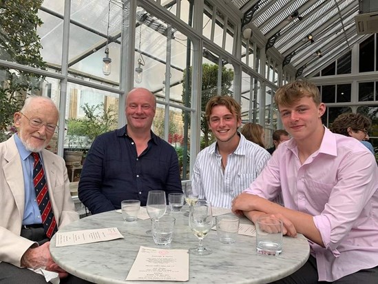 with son in law Martin, and grandsons Olly and Josh