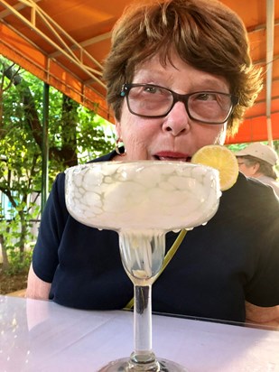 Always ready for a challenge! - Wini's giant Marguerita (Durango trip 2018)