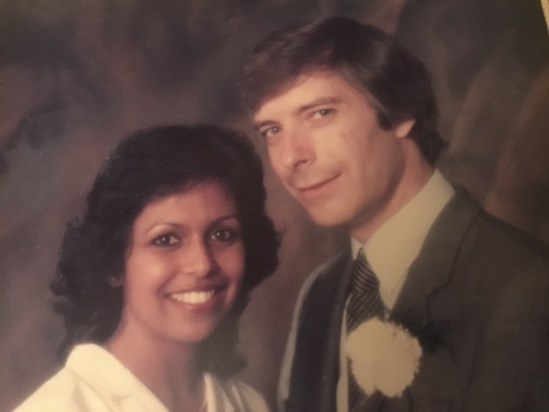 Nick and Irene on their wedding day - decades ago!