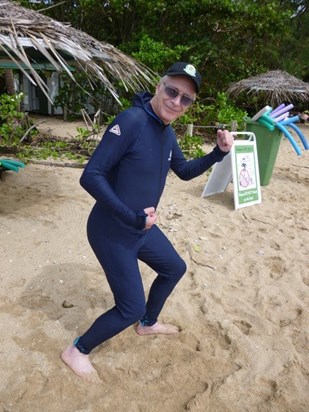 Silly boy - What is he playing at - Great Barrier Reef, April 2014