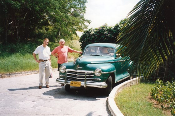 Nick and Dick - vintage car - Cuba