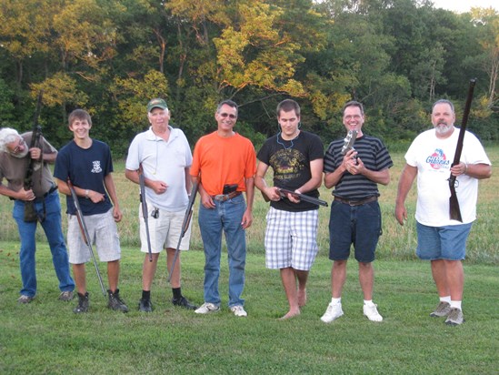 PA Shooting Party.  Jim, Sean, Dad, Keith, Ryan, Scott and Ted.  Look at those faces!