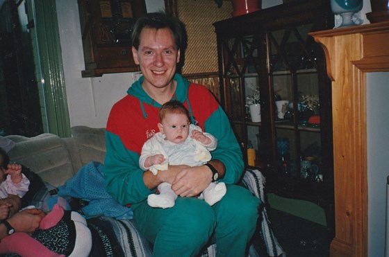 Robin & baby Caroline 1984