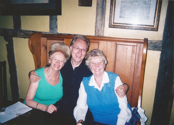 Robin with my Mum Jean (on the right) and Ann Ollis, In a world where Mum had time for everyone she had her favourites, and Robin was definitely one of them  