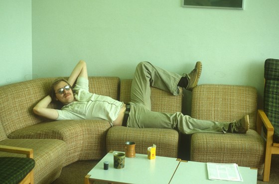 Robin taking it easy for once at PNL in 1979