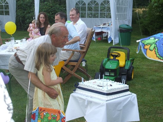 John and Jess on his 80th birthday