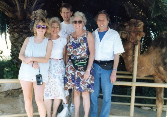 John on holiday with his family