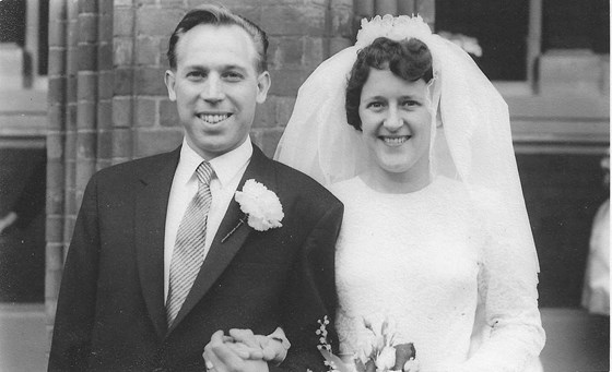 Joan and John's wedding day