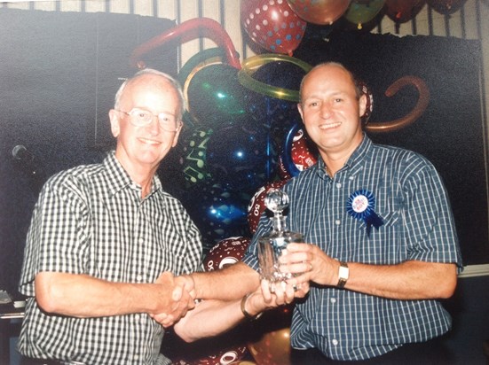 August 2001. Proud standing with Alan & honoured to call him a friend.