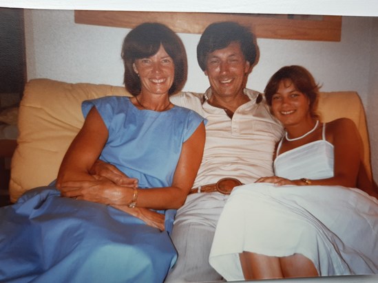 On holiday with Wendy, Roger and Suzy at the Horne's house in France 1984