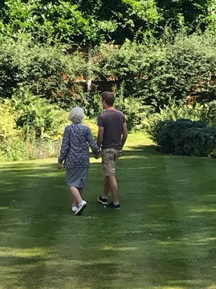 Richard and Nan in the garden of 44