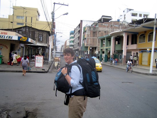 Backpacker! (Machala, Ecuador, 14th July 2005)