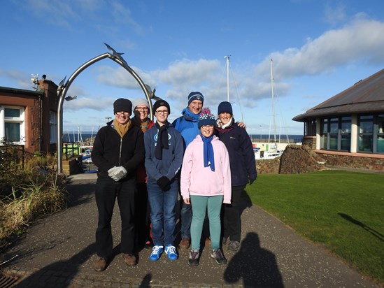 With Mischa, Greg, Woody and Florence at the harbour, North Berwick, 27th October 2019