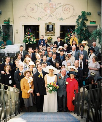 Big group picture on our wedding day!