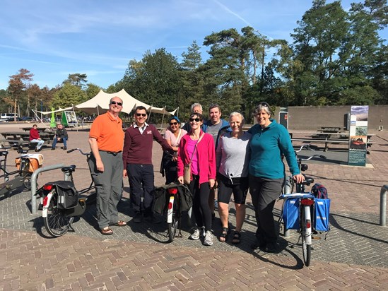 The tandem bicycle crew in Holland 