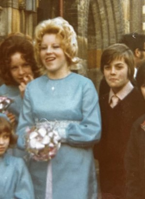 1971 , Christopher with June & Chrissy at John & Joyce’s wedding 💙 