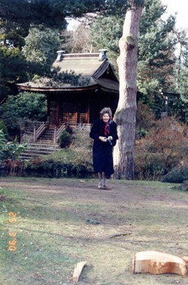 Else in the Japanese Garden at Tatton Park, Knutsford, Cheshire - 25 March 1990 