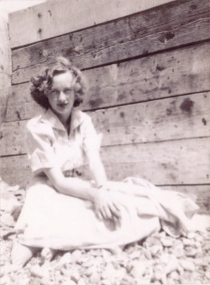 Mum On Beach 1948
