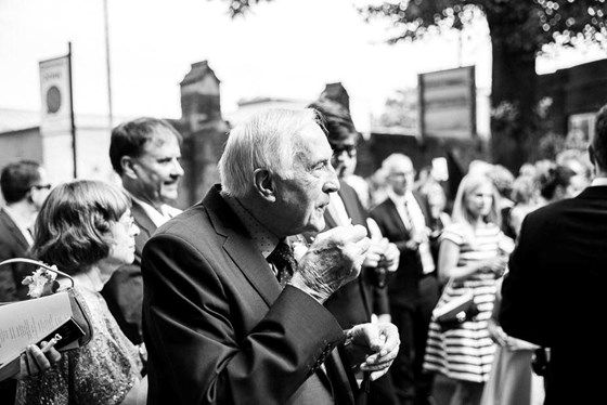 Blowing bubbles at Alastair & Lauren's wedding, 2018