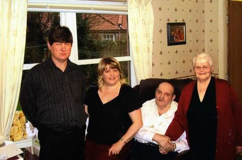 mum,dad,granny and grandad at there golden wedding party on the 25/01/2008