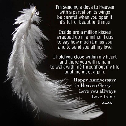 Anniversary card for you Gerry love you xxxx