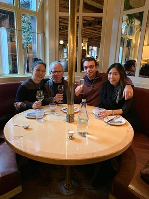 Dad, Charlotte, Daniel, & Janet at Chiltern Firehouse