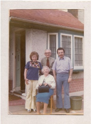 Dad, Helen, their father David, & Grandmother 