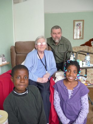 Geoffrey, James and Jaden with Aunt Maureen (2015)